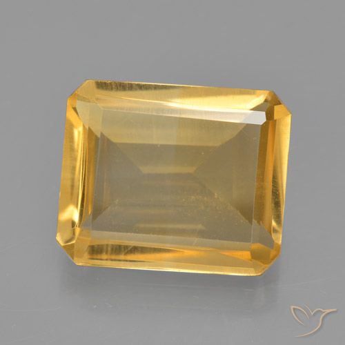 4.75ct Natural Laranja Dourado Profundo Citrino, Corte Esmeralda, VS