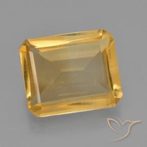 Citrino Laranja Dourado Profundo Natural 4.75ct, Corte Octógono / Esmeralda, VS