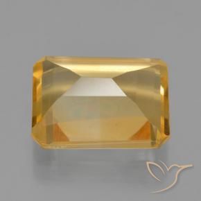 Citrino Laranja Dourado Profundo Natural 4.75ct, Corte Octógono / Esmeralda, VS