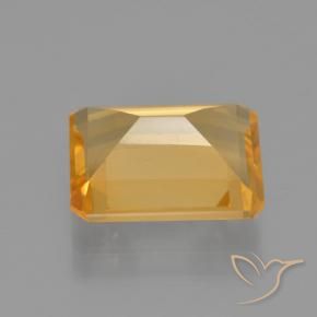 Citrino Laranja Dourado Profundo Natural 3.59ct, Corte Octógono / Esmeralda, VS