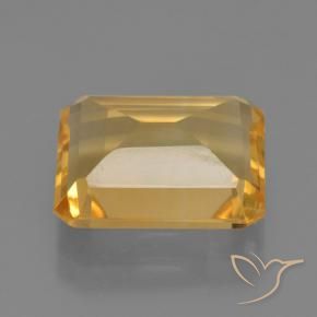 Citrino Dourado médio Natural 4.57ct, Corte Octógono / Esmeralda, VVS-VS