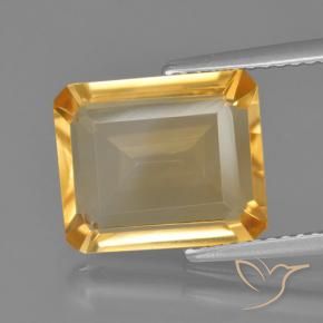Citrino Laranja-Ouro Natural 4.56ct, Corte Octógono / Esmeralda, VVS-VS