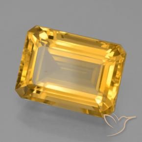 Citrino Dourado Escuro Natural 7.44ct, Corte Octógono / Esmeralda, VVS-VS