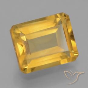Citrino Dourado Escuro Natural 4.54ct, Corte Octógono / Esmeralda, VS