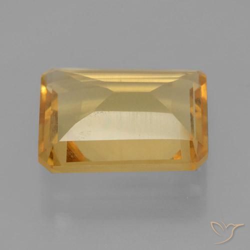 Citrino Laranja-dourado médio-claro Natural 4.23ct, Corte Octógono / Esmeralda, VS