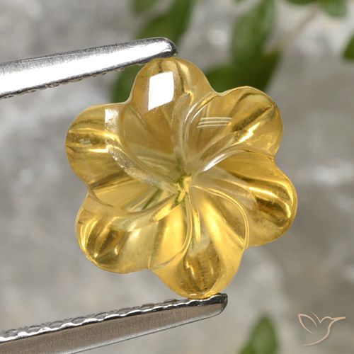 2.35ct Natural Dourado Citrino, Flor cortada, Transparente