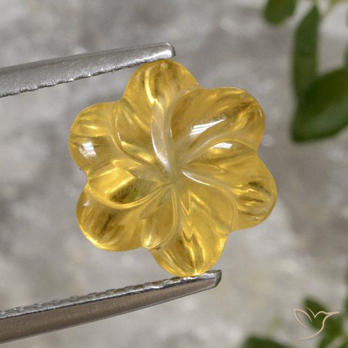 3.23ct Natural ouro médio Citrino, Flor cortada, Transparente