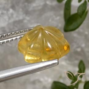 Citrino ouro médio Natural 3.23ct, Flor cortada, Transparente