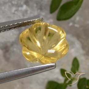 Citrino Dourado Natural 2.69ct, Flor cortada, Transparente