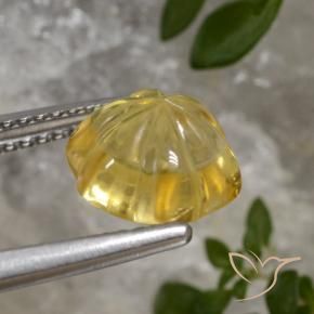 Citrino Dourado Natural 2.69ct, Flor cortada, Transparente