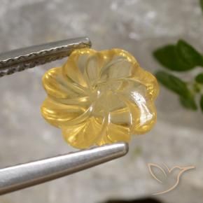 Citrino ouro médio Natural 2.00ct, Flor cortada, Transparente