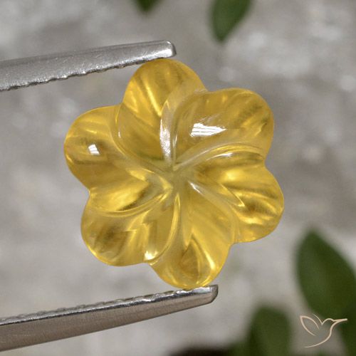 3.29ct Natural Dourado Citrino, Flor cortada, Transparente