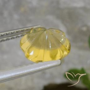 Citrino Luz Dourada Natural 1.73ct, Flor cortada, Transparente