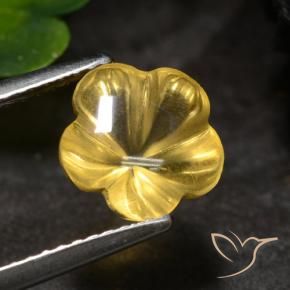Citrino Laranja Dourada Natural 2.18ct, Flor cortada, Translúcido