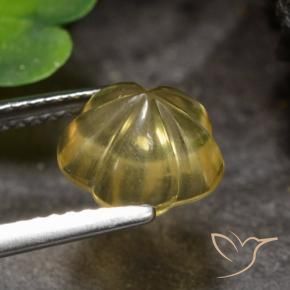 Citrino Laranja Dourada Natural 2.18ct, Flor cortada, Translúcido
