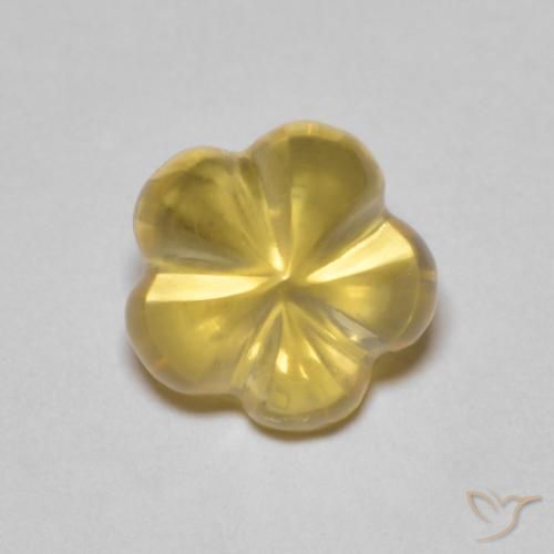 2.34ct Natural Laranja Dourada Citrino, Flor cortada, Transparente