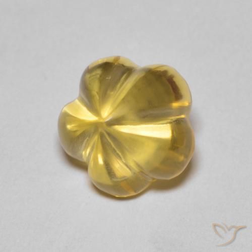 Citrino Laranja Dourada Natural 2.34ct, Flor cortada, Transparente