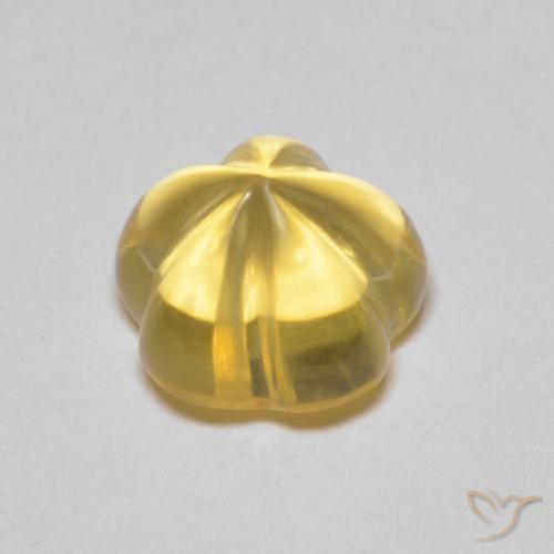 Citrino Laranja Dourada Natural 2.34ct, Flor cortada, Transparente