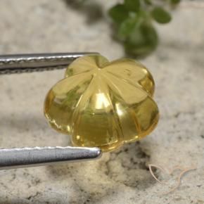 Citrino Dourado Natural 2.65ct, Flor cortada, Transparente