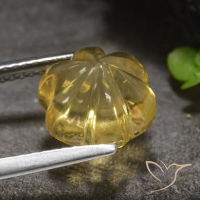 Citrino Dourado-Laranja Natural 4.38ct, Flor cortada, Transparente
