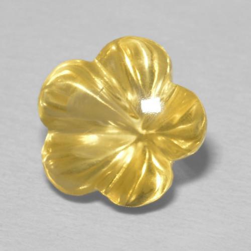 Citrino Dourado Natural 2.46ct, Flor cortada, Transparente