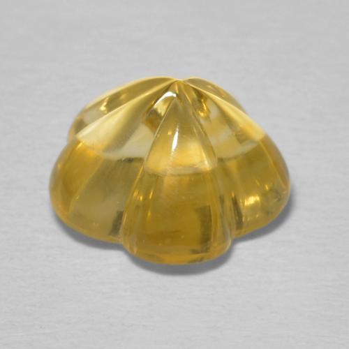 Citrino Dourado Natural 2.46ct, Flor cortada, Transparente