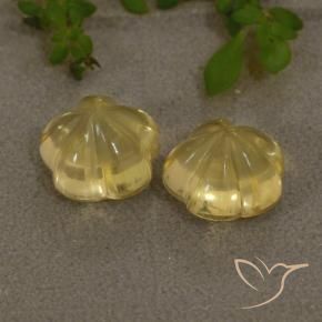 Pedras preciosas de Citrino Amarelo Dourado Claro natural de 4.27 ct, Flor cortada, Transparente
