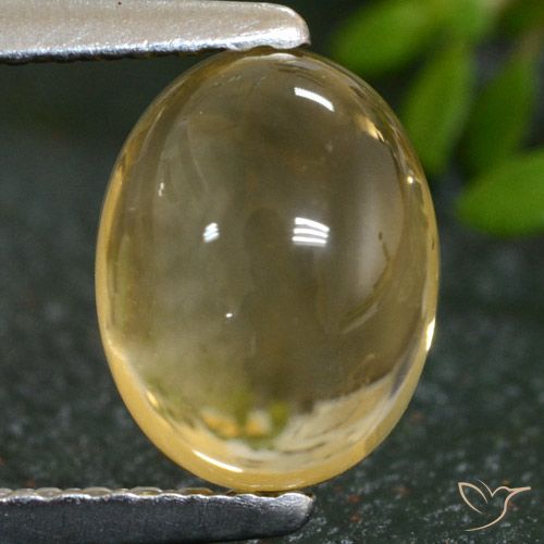 Citrino amarelo natural 1,66ct, corte oval, transparente