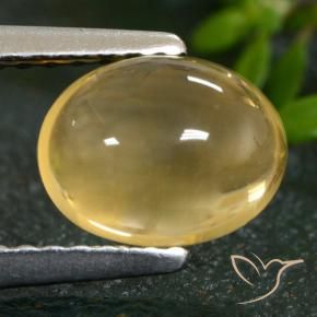 Citrino amarelo natural 1,66ct, corte oval, transparente