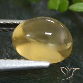 Citrino amarelo natural 1,66ct, corte oval, transparente
