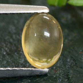 Citrino amarelo natural 0,91ct, corte oval, transparente