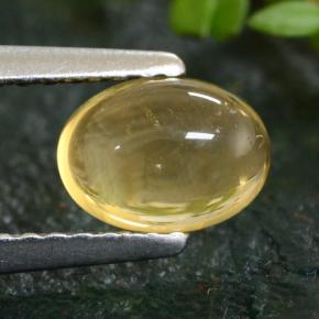 Citrino amarelo natural 0,91ct, corte oval, transparente