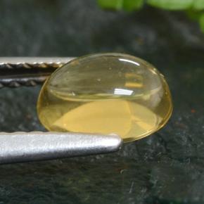 Citrino amarelo natural 0,91ct, corte oval, transparente
