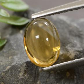 Citrino amarelo natural 0,95ct, corte oval, transparente