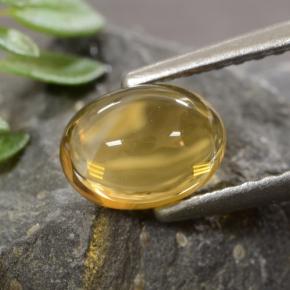 Citrino amarelo natural 0,95ct, corte oval, transparente