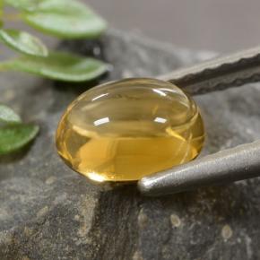Citrino amarelo natural 0,95ct, corte oval, transparente