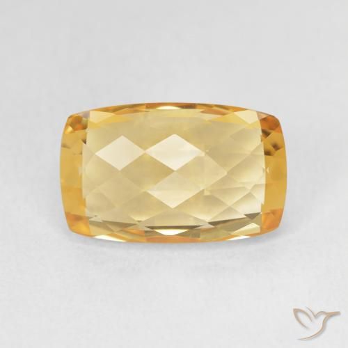 4.05ct Natural Laranja claro-dourado Citrino, Almofada, VVS