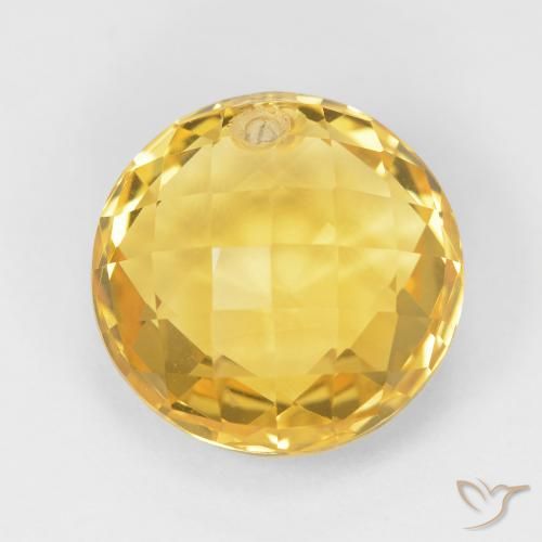 7.79ct Natural ouro médio Citrino, Redondo, VVS