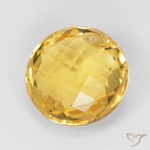 Citrino ouro médio Natural 7.79ct, Redondo, VVS