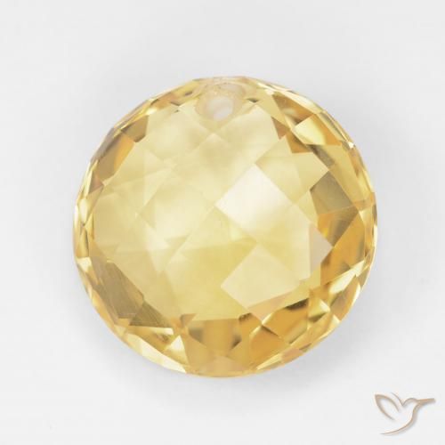 7.46ct Natural ouro médio Citrino, Redondo, VVS-VS