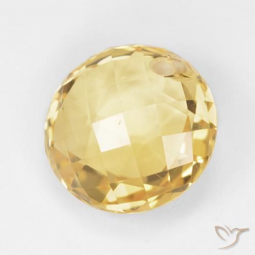 Citrino ouro médio Natural 7.46ct, Redondo, VVS-VS