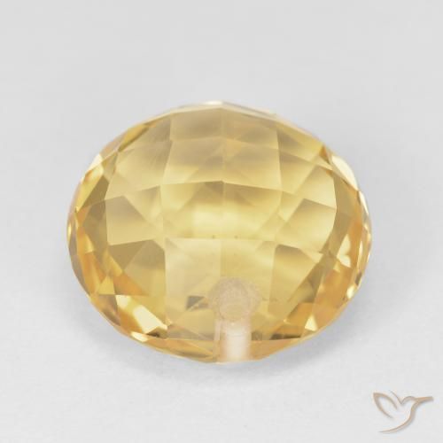 Citrino ouro médio Natural 7.46ct, Redondo, VVS-VS