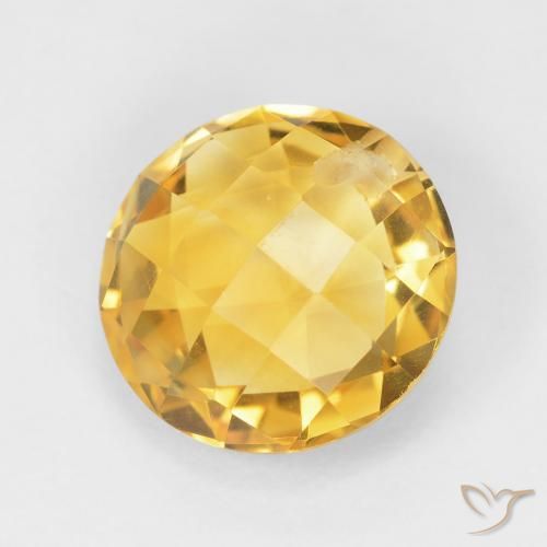 Citrino Medium Light Orange-Gold Natural 4.40ct, Redondo, VVS