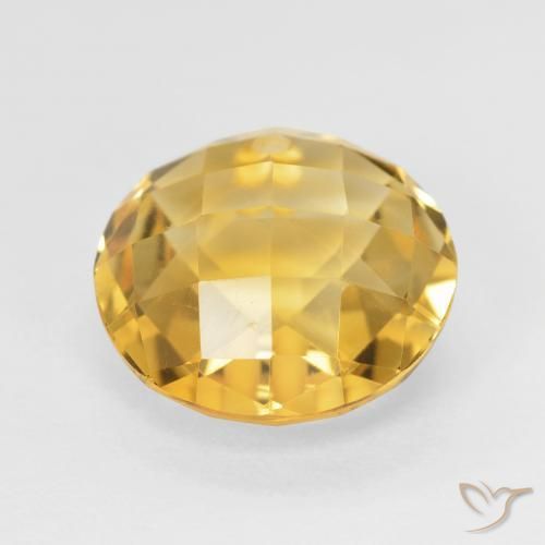 Citrino Medium Light Orange-Gold Natural 4.40ct, Redondo, VVS