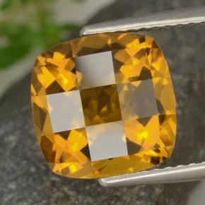 Citrino dourado natural 3,62ct, almofada cortada, VVS-VS
