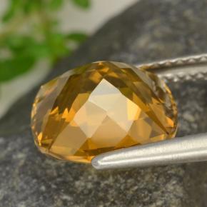 Citrino dourado natural 3,62ct, almofada cortada, VVS-VS