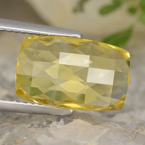 Citrino amarelo médio Natural 4.25ct, Almofada, VVS