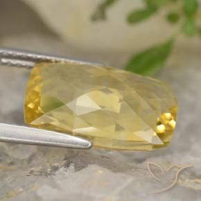 Citrino amarelo médio Natural 4.25ct, Almofada, VVS