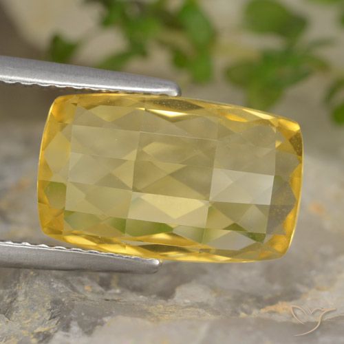 Citrino Amarelo escuro Natural 4.16ct, Almofada, VVS