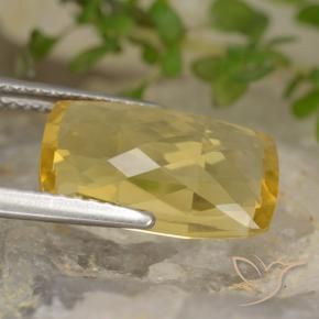 Citrino Amarelo escuro Natural 4.16ct, Almofada, VVS